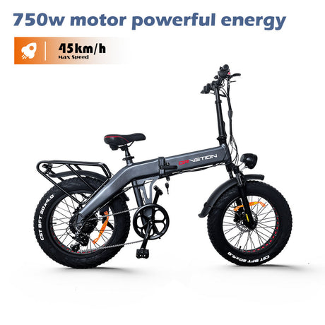 DrveTion BT20 All Terrain 20 Inch 4.0 Fat Tire Electric Road Bike 48V 10AH 750W Aluminum Frame up to 45km/h 60km Range Per Power
