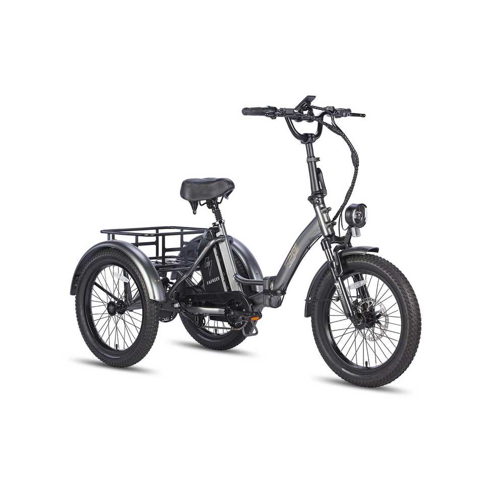 FAFREES F20 Mate 500W Motor Heavy Duty Ebike Electric Cargo Trike 180kg Capacity 110KM Range, Folding Design EU UK