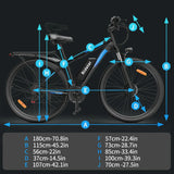 RIDSTAR S29 Pro 29\" Electric Mountain Bike with 1000W Motor and 48V 15.6Ah Battery