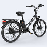 Varun C26 Electric Commuter Bike 250W Rear Hub Motor Integrated Lithium Battery 50KM Range Black-for City Commute