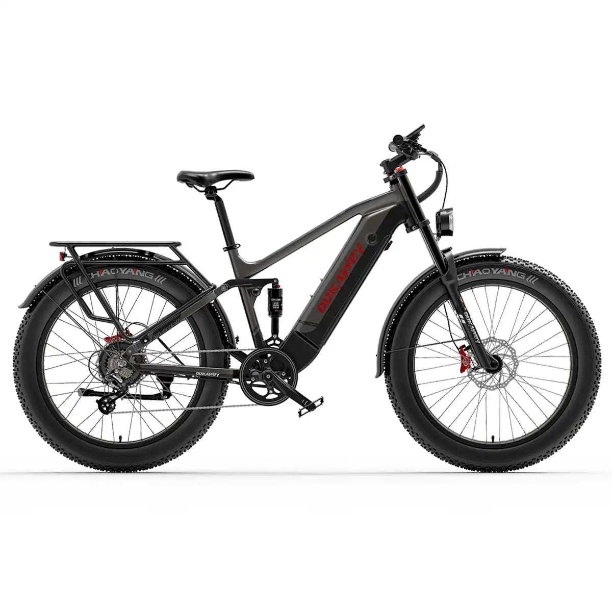 Dukawey Silvertip8 1000W 26\" Electric Mountain Bike Fat Bike with High Power for Off-Road Adventures