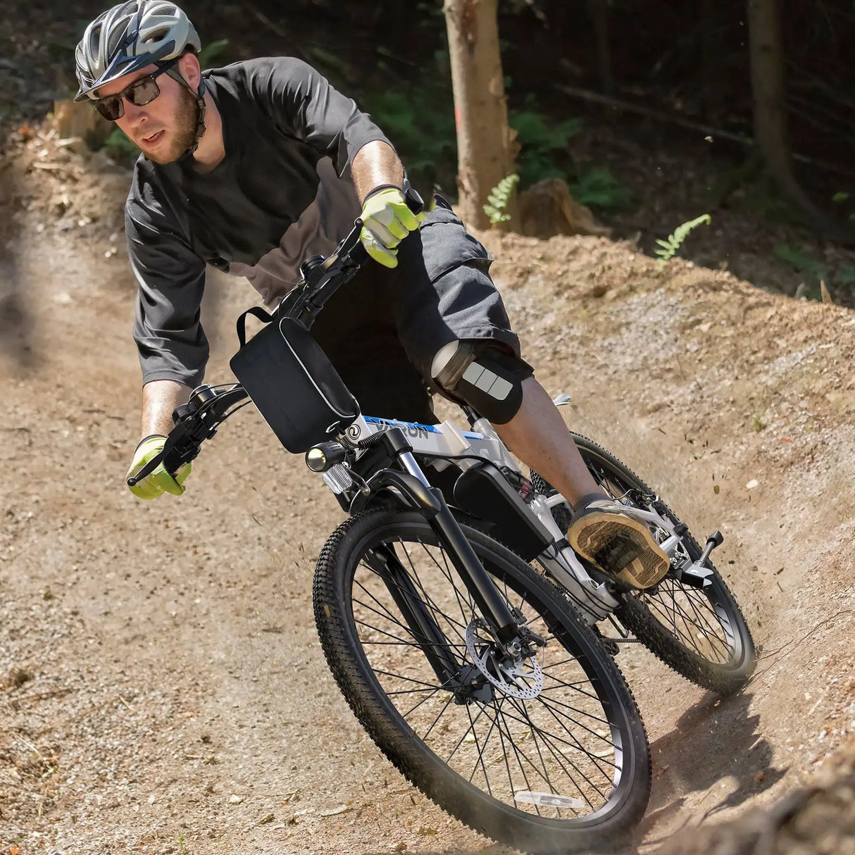 VARUN M26 Storm White Foldable Electric Mountain Bike Central 250W Bafang M620 48V/36V Options 60km Carbon for Off-Road Use