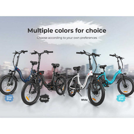 CY20 MJ Portable Electric City Bike 20-Inch Folding E-Bike 250W 12Ah Multicolor Lithium Battery Aluminum Alloy Frame Digital 36V