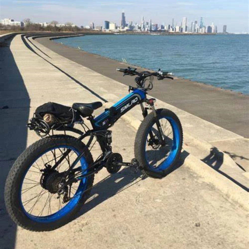 SMLRO S11 Full Suspension Folding Mountain Snow Bike  350W 500W 700W 1000W