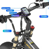 LANKELEISI X3000Plus-UP 20 Inch 4.0 Electric Bike with 48V 4.0 Power-up Snow E-Bike Featuring a Fat Tire Lithium Battery Supply