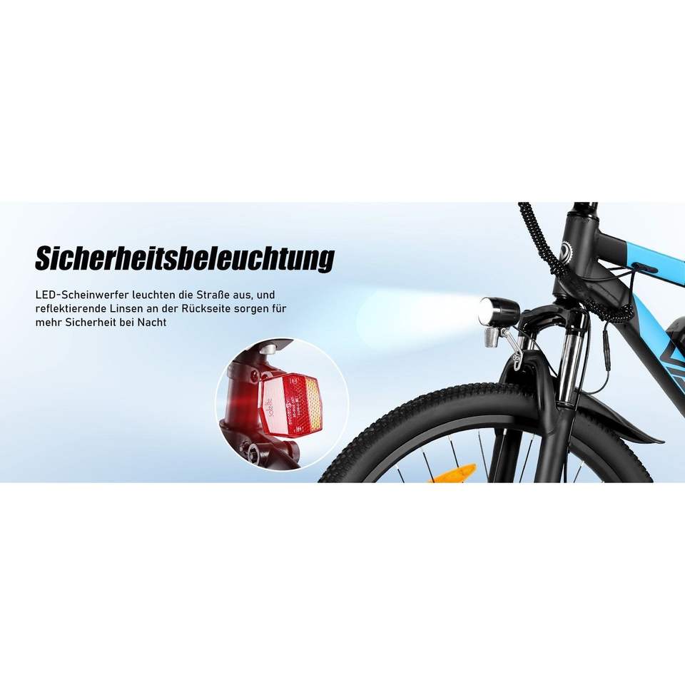 VARUN M27 Electric Mountain Bike-27.5x1.95 Tire 48V 13AH Lithium Battery Rear Hub Motor & Disc Brake