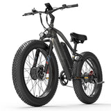 LANKELEIS MG740PLUS Dual-Engine Off-Road Electric Bike 48V Rear Hub Motor Disc Brake System Aluminum Alloy Frame Tube Battery