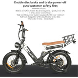 BAOLUJIE PLJ2033 Electric Bike with 20 Fat Tire 1500W/2000W Dual Motors 48V 30Ah Integrated Battery 60km Range