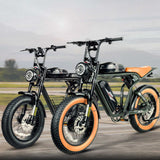 M20-III 2000W Hybrid Electric City Bike Rear Hub Motor Range 50km Smart Electronic Dual Rim 15ah Battery Black/Brown/Green