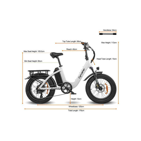 For Cyrusher Rumble Electric City Bike Step-Through Design