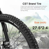 RANDRIDE YS90 Electric Mountain Bike 13.6A Battery with 500W/1000W Motor Full Suspension Aluminum Alloy Frame Max Speed 50KM/h