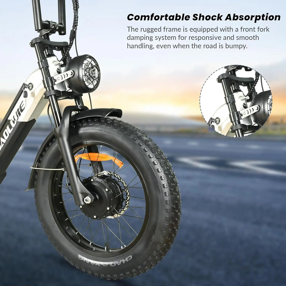 BAOLUJIE PLJ2033 Electric Bike with 20 Fat Tire 1500W/2000W Dual Motors 48V 30Ah Integrated Battery 60km Range