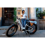 HAOQl All-Terrain 2.0 Electric Mountain Bike 250w Rear Hub Motor 48v Carbon Aluminum Frame 60km Range per Power Step Thru Eagle