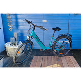 HAOQI Falke Step Thru Electric City Bike 250W 48V 15Ah Integrated Battery 50km Range with Central and Rear Hub Motors