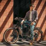 Air750 Max Double Battery Electric city bike 48V 9.6AH *2 Max Speed 25mph Gray Yellow Color Options