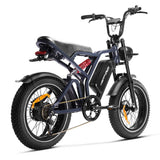 Happyrun G60 Tank 1500W Electric Bike with Integrated 250W Motor Fat Tire All Terrain 60KM Range Electric Cycle Motorcycle