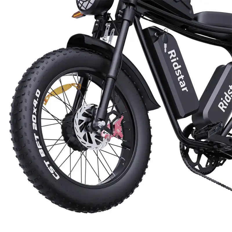 RIDSTAR Q20 Pro 20"*4.0 Fat Tires Electric Mountain Bike 2*1000W Motor 52V 40Ah Dual Battery