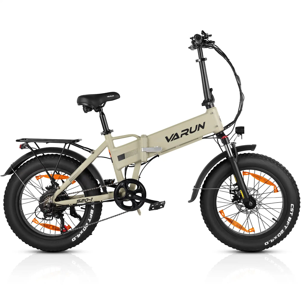 VARUN S20-1 Aluminum eBike 7-Speed 25km/h Folding Bike with Integrated Lithium Battery and Rear Hub Brushless Motor