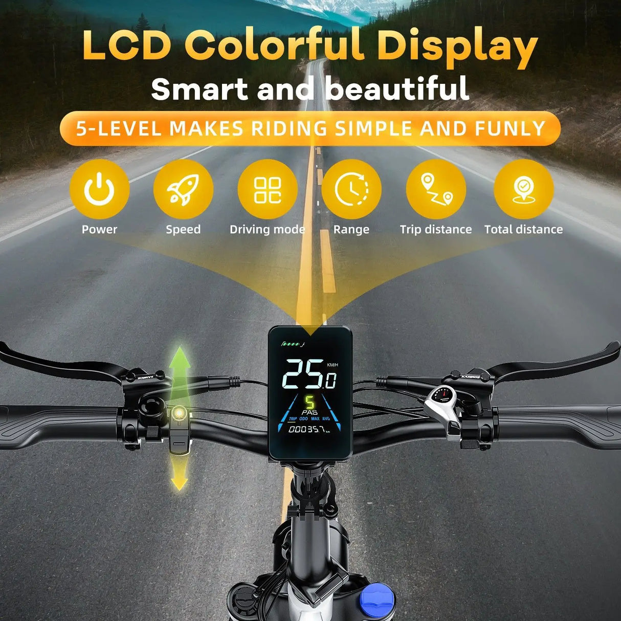 TTGO F6 Faltbares E-Bike, 250 W 45 N.M Motor, 25 Ah große Batterie