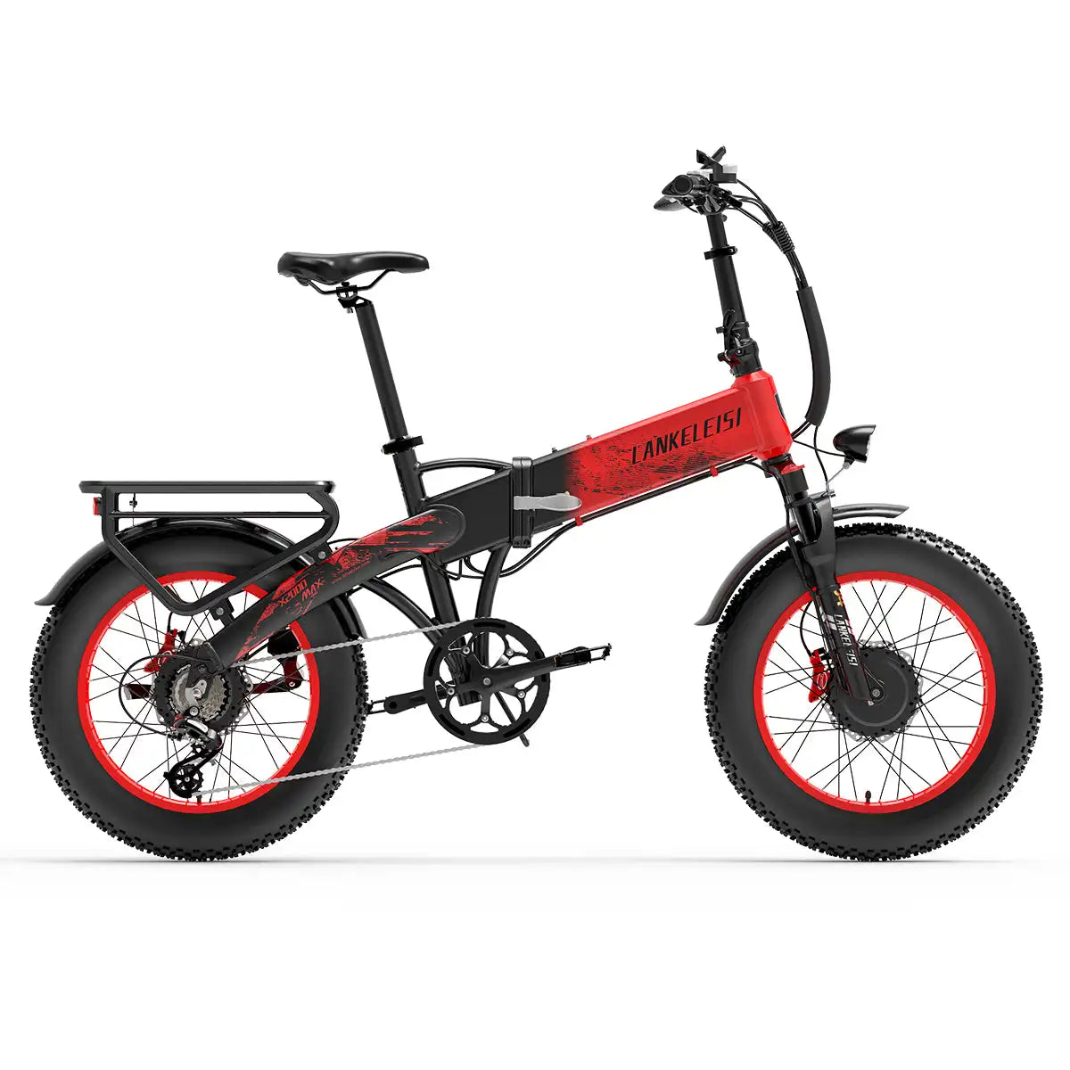 LANKELEISI X2000 MAX 2000W Dual Motor Foldable Electric Mountain Bike 48V Lithium Battery Central Motor Tube Battery New Arrival