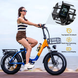RIDSTAR MN20 Foldable 1000W Electric Bike 48V 15AH Lithium Battery Brushless 20 Inch Magnesium Wheel for Adults Off-Road