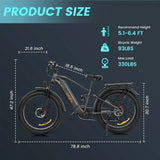 AILIFE X26B Electric Mountain Bike 26-Inch 1000W Powerful Motor 48V 13Ah Battery