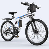 VARUN M26 Storm White Foldable Electric Mountain Bike Central 250W Bafang M620 48V/36V Options 60km Carbon for Off-Road Use
