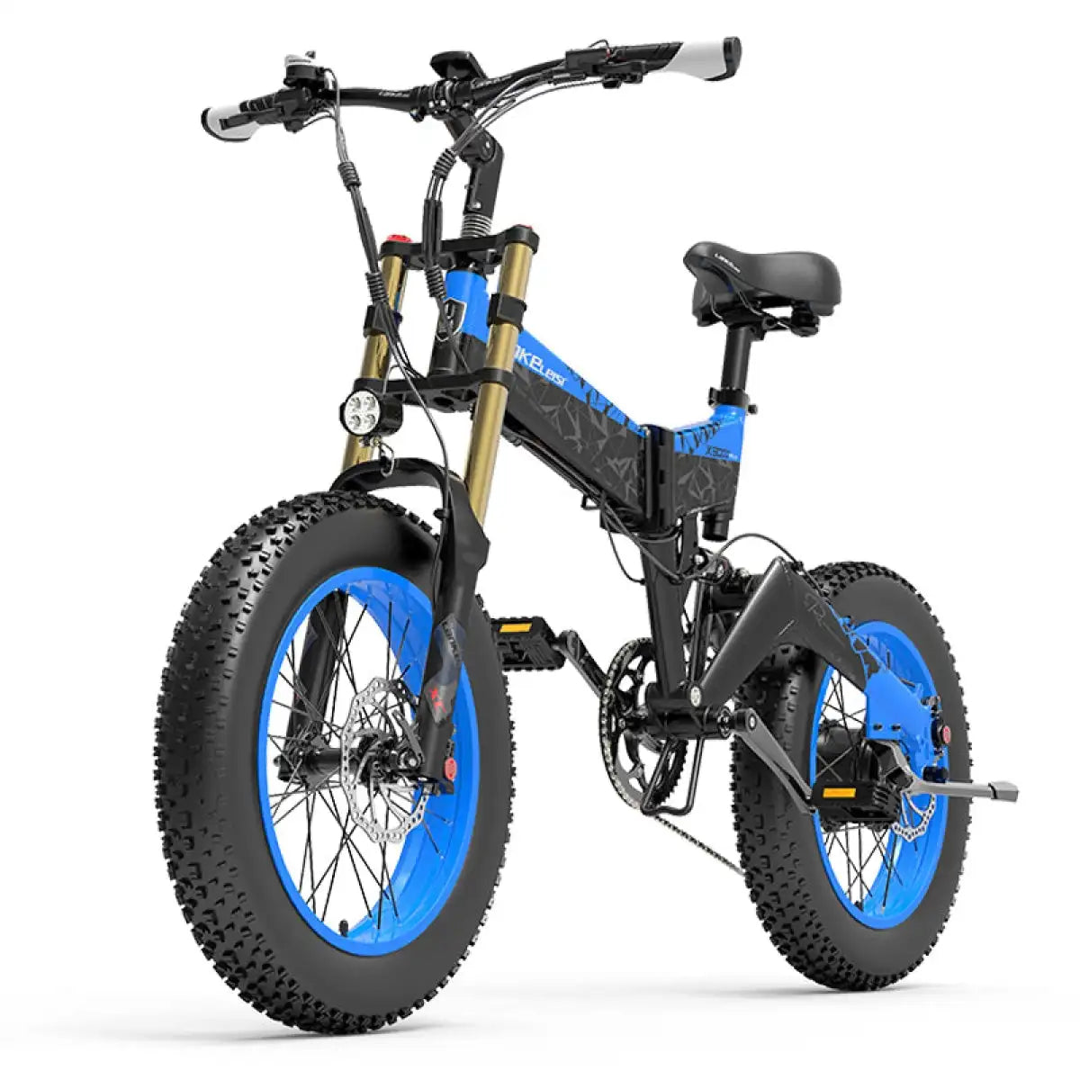 LANKELEISI X3000Plus-UP 20 Inch 4.0 Electric Bike with 48V 4.0 Power-up Snow E-Bike Featuring a Fat Tire Lithium Battery Supply