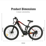 For SAMEBIKE XD26-II Hybrid Electric Bike with 48V 14Ah Lithium Battery 750W Motor 45KM/H Max Speed Hydraulic Brakes