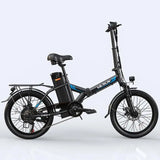 Varun C20 Blaze Electric Folding Bike with 400W Motor 14-Inch Tires 7-Speed & Integrated Lithium Battery Black"