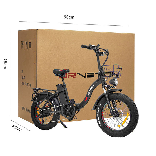 DrVetion CT20 Electric Folding Bike 10AH/15AH/20AH 48V 750W up to 45km/h Speed