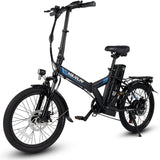 Varun C20 Blaze Electric Folding Bike with 400W Motor 14-Inch Tires 7-Speed & Integrated Lithium Battery Black"