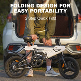 AVDL BIKE A02 foldable e-bike, maximum speed 20 MPH,500 watt peak motor and portable, 14-inch (about 35.6 cm) adult e-bike,36V a