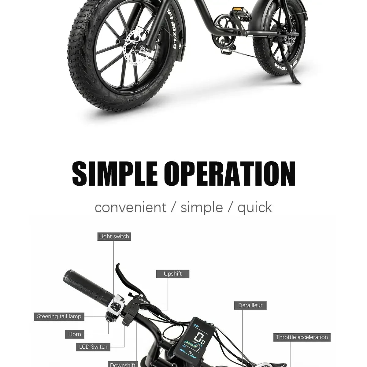 CMACEWHEEL K20 Adventure Electric Bicycle 17Ah Battery Capacity 48v 5 Levels Speed Control Electric Bike Lithium Power Supply