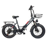 SMLRO M5 Fat-tire Folding Mountain Adult Electric Bike  with Front Basket