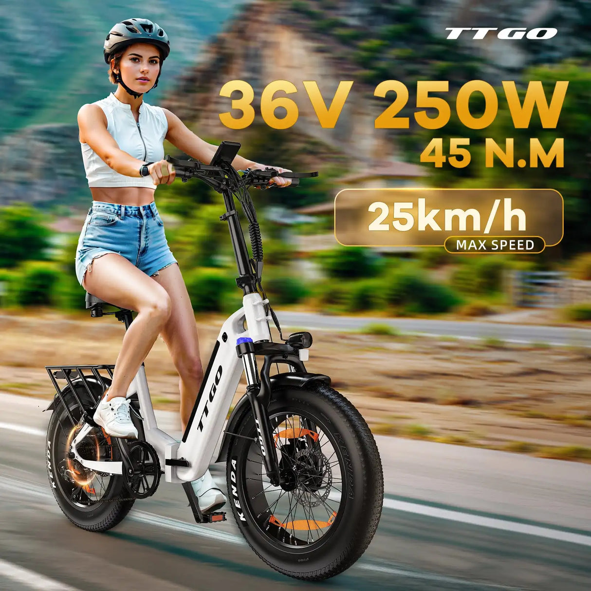 F6 Folding ebike，250W 45N.M Motor, 25Ah large Battery