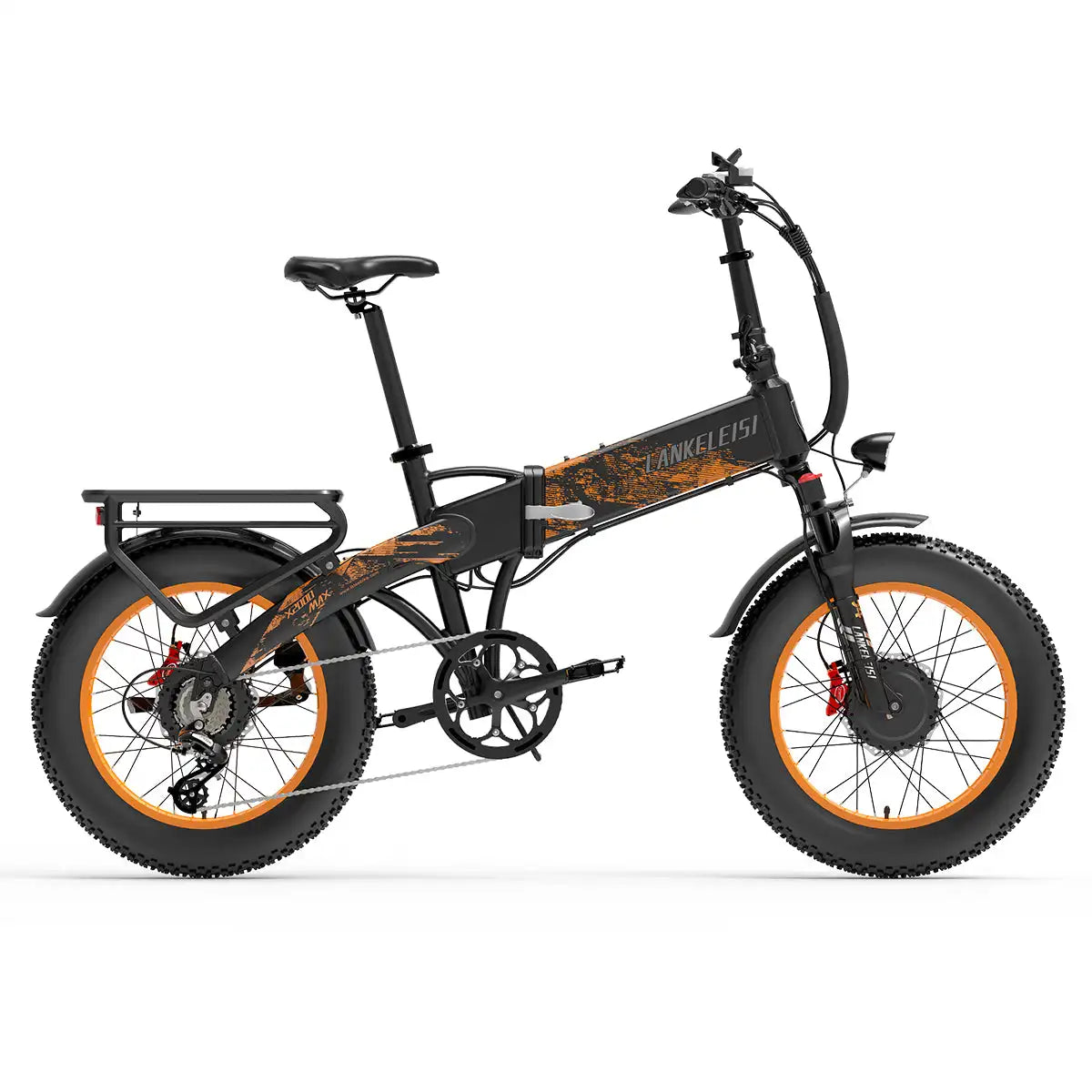 LANKELEISI X2000 MAX 2000W Dual Motor Foldable Electric Mountain Bike 48V Lithium Battery Central Motor Tube Battery New Arrival