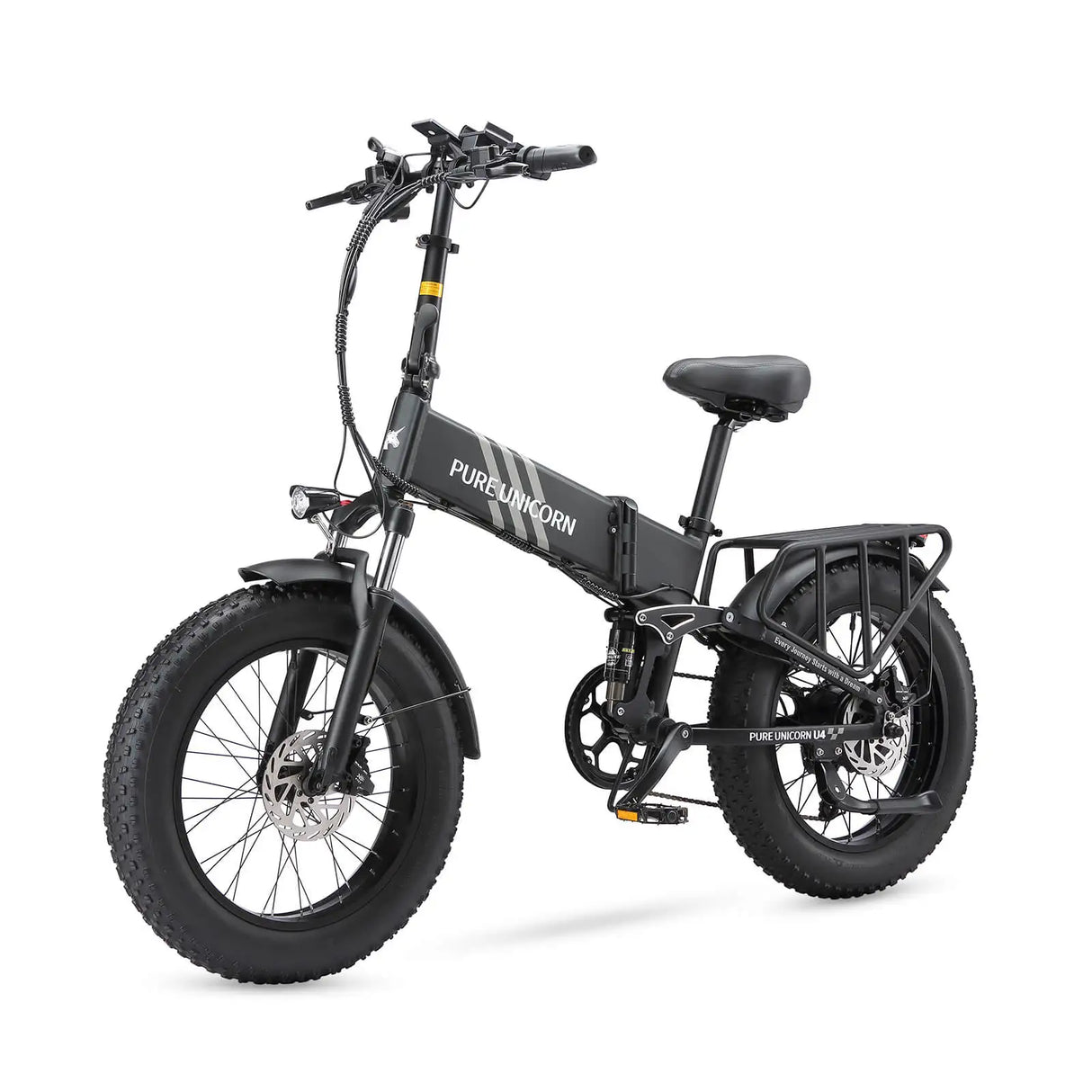 PURE UNICORN U4 1000W Fat Tire Electric Bike 48V Lithium Battery 750W Motor 60 km Range per Power Aluminum Frame Rear Hub Motor