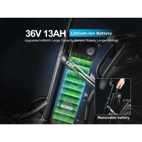 C05 Pro 250W Motor 15ah Battery Capacity 14inch Foldable Fat Tire Electric City Bike Step-through Electric Folding Bike