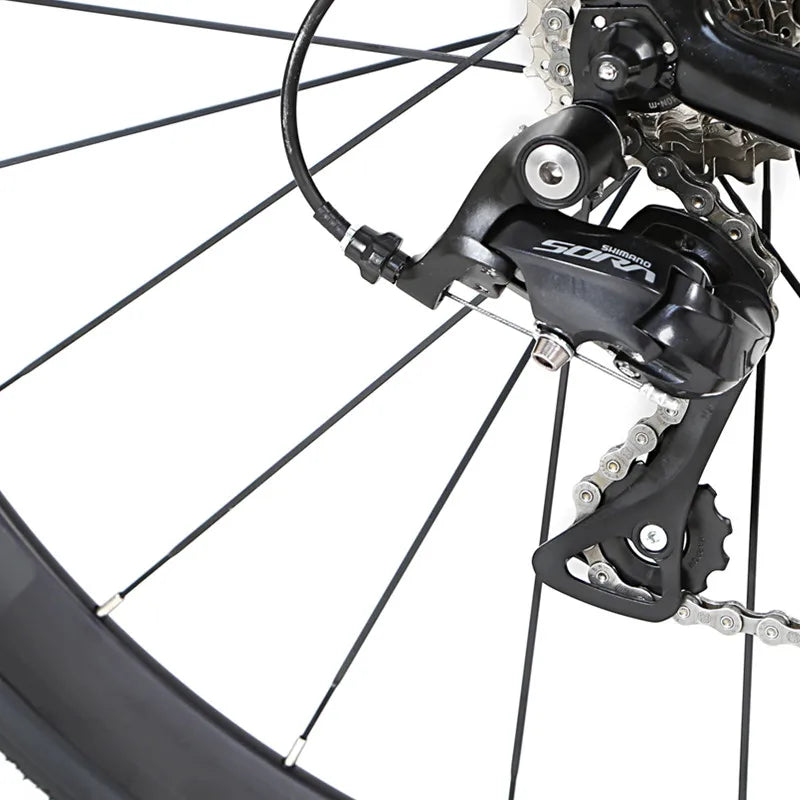 Light Weight 700C Carbon Fiber SORA 18 Speed Road Bike Bicycle With Rim Brake