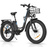 RIDSTAR MN26 26\" City Electric Bike 750W Motor 48V 20Ah Lithium Battery Aluminum Alloy Frame 7 Speeds Digital Rear Carrier