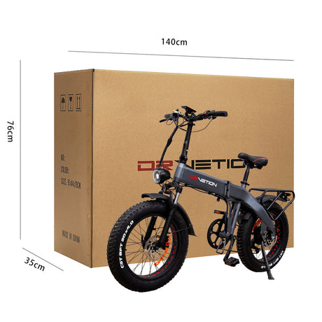DrveTion BT20 All Terrain 20 Inch 4.0 Fat Tire Electric Road Bike 48V 10AH 750W Aluminum Frame up to 45km/h 60km Range Per Power