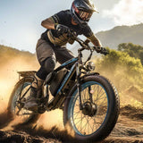 （UK Stock）PHILODO H8 Electric Bike for Adults, 48V 26Ah Fat Tire Ebike Dual Motor AWD 2000W 35MPH Electric Bicycles 21-Speed wit