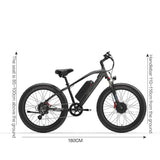 LANKELEIS MG740PLUS Dual-Engine Off-Road Electric Bike 48V Rear Hub Motor Disc Brake System Aluminum Alloy Frame Tube Battery