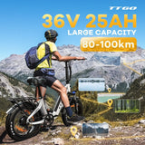 TTGO F6 Faltbares E-Bike, 250 W 45 N.M Motor, 25 Ah große Batterie