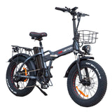 DrVetion At20 Black-Gray Electric Fat Bike 48V 750W up to 45km/h with 10AH/15AH/20AH Motor Options