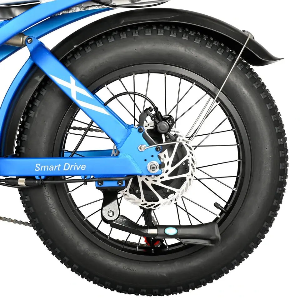 BAOLUJIE DP2033 Electric Mountain Bike 48V 30AH Battery 1000W Motor 20inch Tires 90-100KM Max Mileage 120KG Max Load