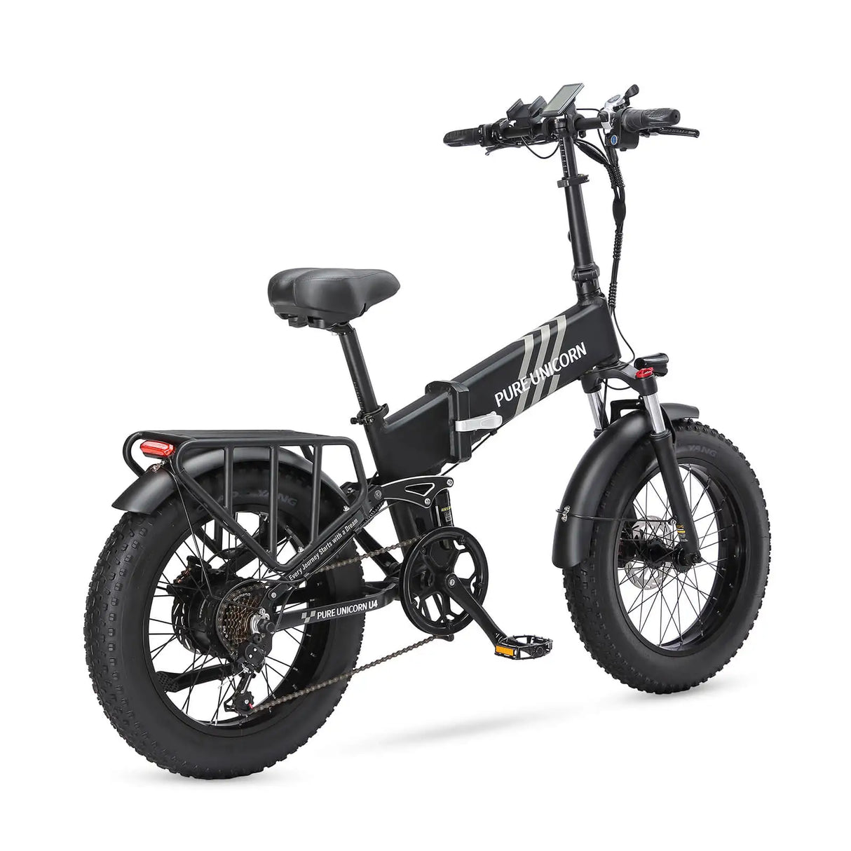 PURE UNICORN U4 1000W Fat Tire Electric Bike 48V Lithium Battery 750W Motor 60 km Range per Power Aluminum Frame Rear Hub Motor