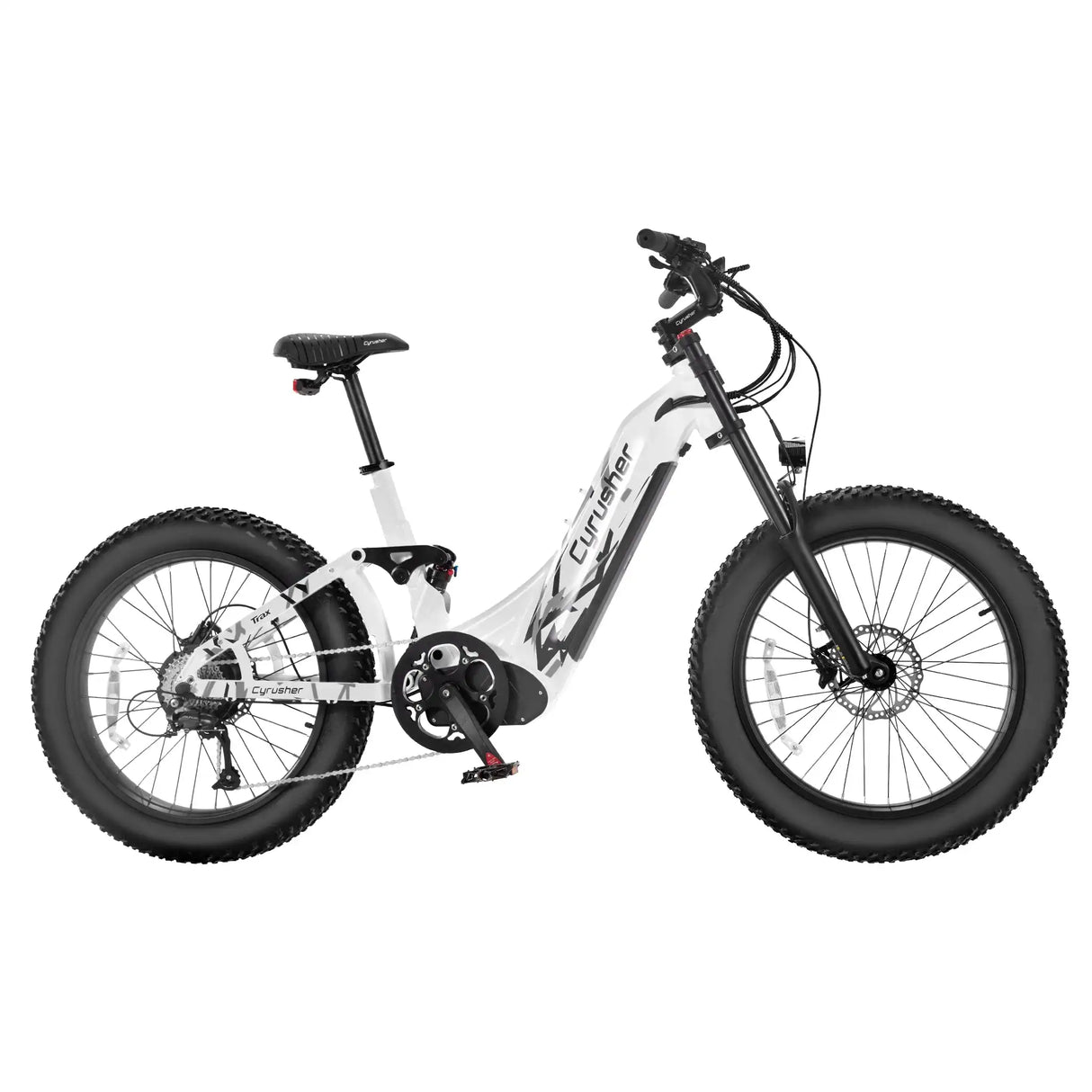 Trax 24\" Step-through All Terrain Air Shock Electric Mountain Bike with Air Suspension for Off-Road Adventures