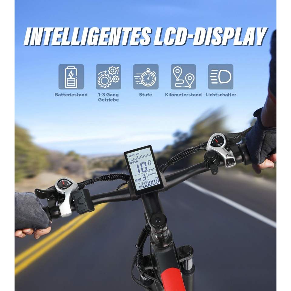 VARUN M27 Electric Mountain Bike-27.5x1.95 Tire 48V 13AH Lithium Battery Rear Hub Motor & Disc Brake